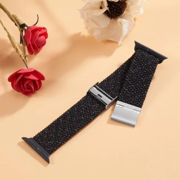 NEW Adjustable Black Unity Braided Solo Loop For Apple Watch - Picture 2 of 4
